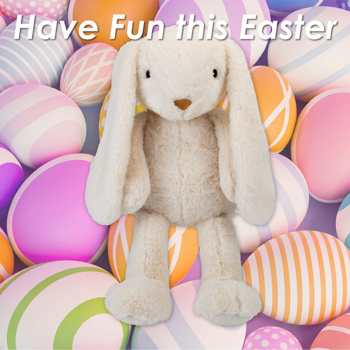Bunny Soft Toy Easter Long Eared Plush Cute Huggable Cuddly 60cm Cream