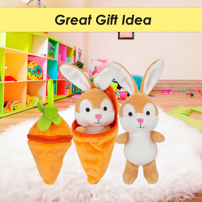 Rabbit Brown 14cm Cute Plushie Huggable Cuddly Stuffed Toy 14cm Brown
