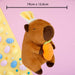 Easter Capybara Soft Toy with Carrot 19cm x 13.5cm Brown X 1