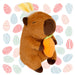 Easter Capybara Soft Toy with Carrot 19cm x 13.5cm Brown X 1