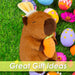 Easter Capybara Soft Toy with Carrot 19cm x 13.5cm Brown X 1