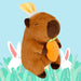 Easter Capybara Soft Toy with Carrot 19cm x 13.5cm Brown X 1