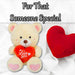 Valentines Bear Soft Toy with I Love You Heart 30cm x 23cm Cream X 1