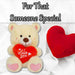 Valentines Bear Soft Toy with I Love You Heart 20cm x 18cm Beige X 1