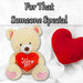 Valentines Bear Soft Toy with I Love You Heart 43cm x 37cm Cream X 1