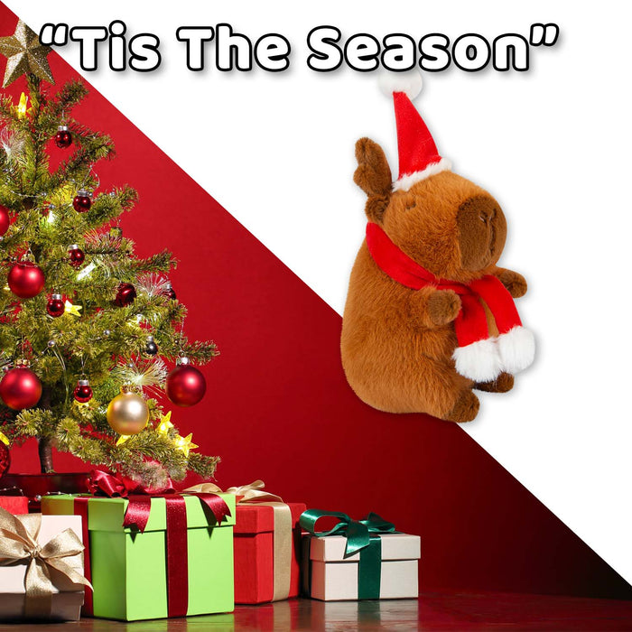 Christmas Capybara 15cm Soft Toy Plush Gift Idea 15cm x 11cm Brown X 1