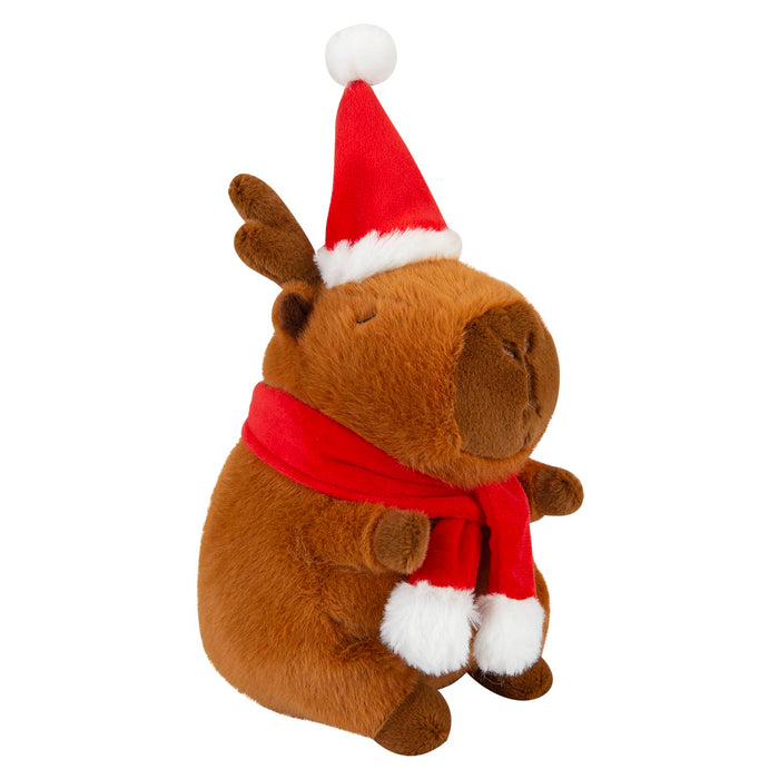 Christmas Capybara 20cm Soft Toy Plush Gift Idea 20cm x 16cm Brown X 1