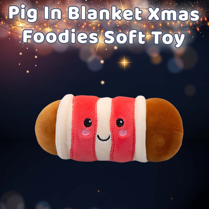 Christmas  Pig In Blanket Xmas Foodies Soft Toy Plush 16cm X 1