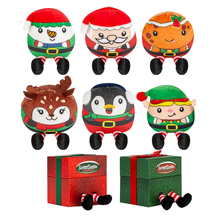 Christmas Soft Toy Mystery Bag Plush Gift 9cm x 9cm Multicolour X 1