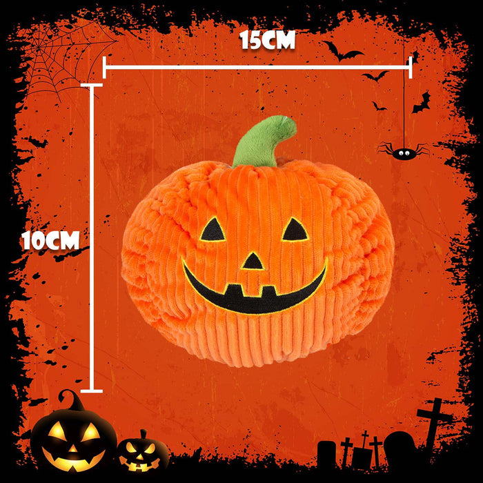 Halloween Pumpkin Soft Toy Smiling Plush 10cm x 15cm Orange X 1