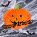 Halloween Pumpkin Soft Toy Smiling Plush 10cm x 15cm Orange X 1
