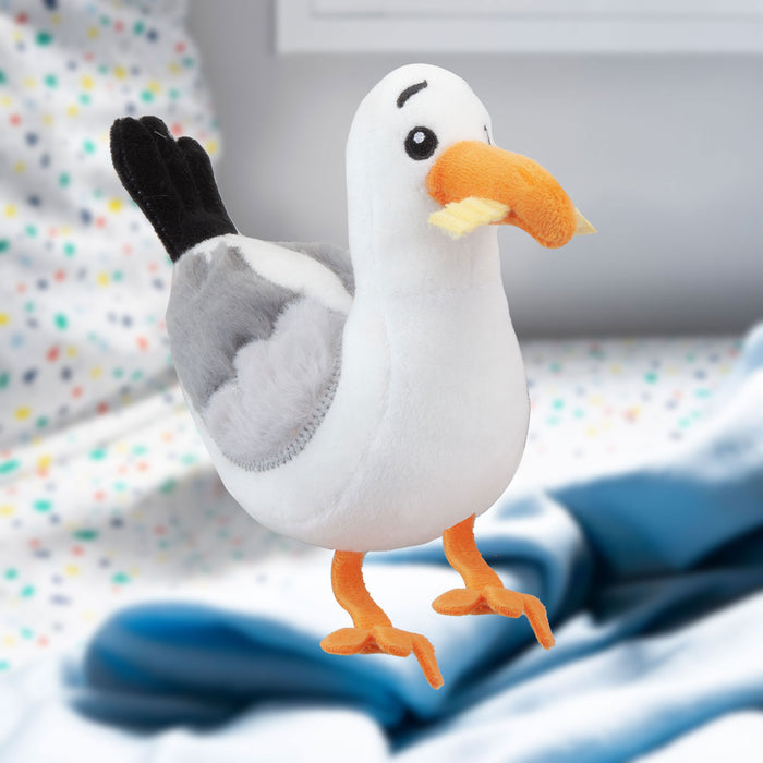 Seagull with Chip Soft Toy Animal Cute Plush Furry Fluffy White