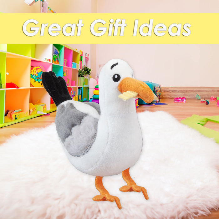 Seagull with Chip Soft Toy Animal Cute Plush Cuddly Furry Fluffy 16cm White