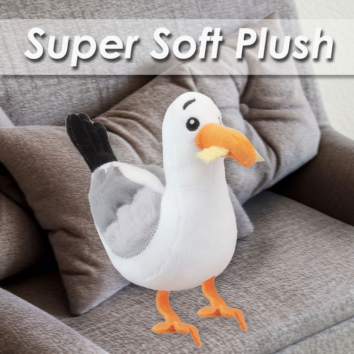 Seagull with Chip Soft Toy Animal Cute Plush Cuddly Furry Fluffy 16cm White