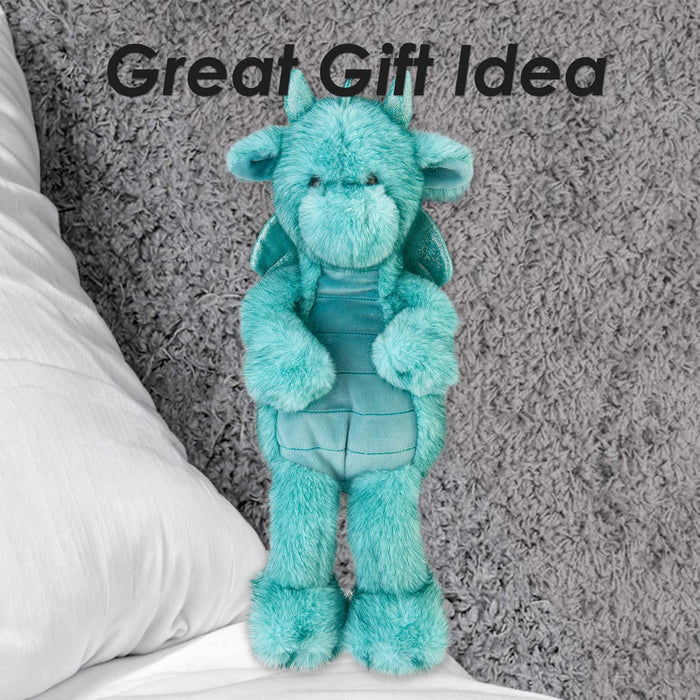 Gorgeous George Luxury Dragon Soft Toy Two Tone Blue - 23cm x 12cm