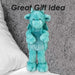 Gorgeous George Luxury Dragon Soft Toy Two Tone Blue - 23cm x 12cm