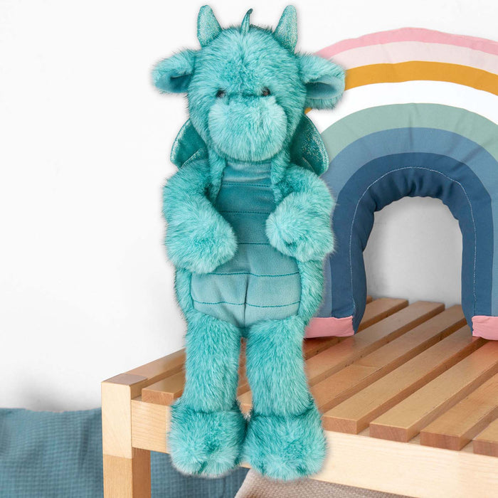 Gorgeous George Luxury Dragon Soft Toy Two Tone Blue - 23cm x 12cm