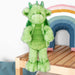 Gorgeous George Luxury Dragon Soft Toy Two Tone Green - 23cm x 12cm