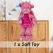Gorgeous George Luxury Dragon Soft Toy Two Tone Pink - 23cm x 12cm