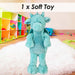 Gorgeous George Luxury Dragon Soft Toy Two Tone Blue - 30cm x 14cm