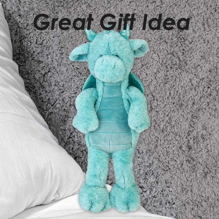 Gorgeous George Luxury Dragon Soft Toy Two Tone Blue - 30cm x 14cm