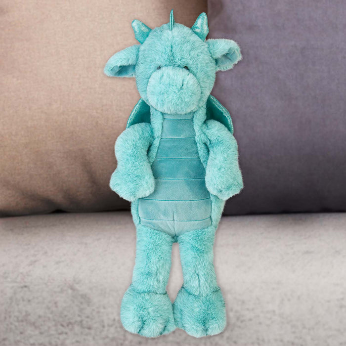 Gorgeous George Luxury Dragon Soft Toy Two Tone Blue - 30cm x 14cm