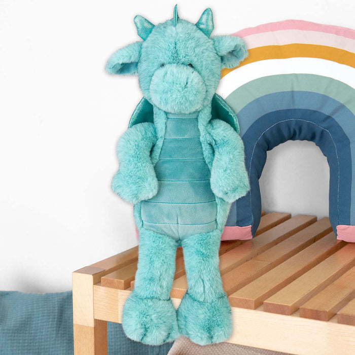 Gorgeous George Luxury Dragon Soft Toy Two Tone Blue - 30cm x 14cm