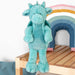 Gorgeous George Luxury Dragon Soft Toy Two Tone Blue - 30cm x 14cm