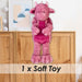 Gorgeous George Luxury Dragon Soft Toy Two Tone Pink - 30cm x 14cm