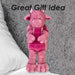 Gorgeous George Luxury Dragon Soft Toy Two Tone Pink - 30cm x 14cm