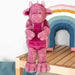 Gorgeous George Luxury Dragon Soft Toy Two Tone Pink - 30cm x 14cm
