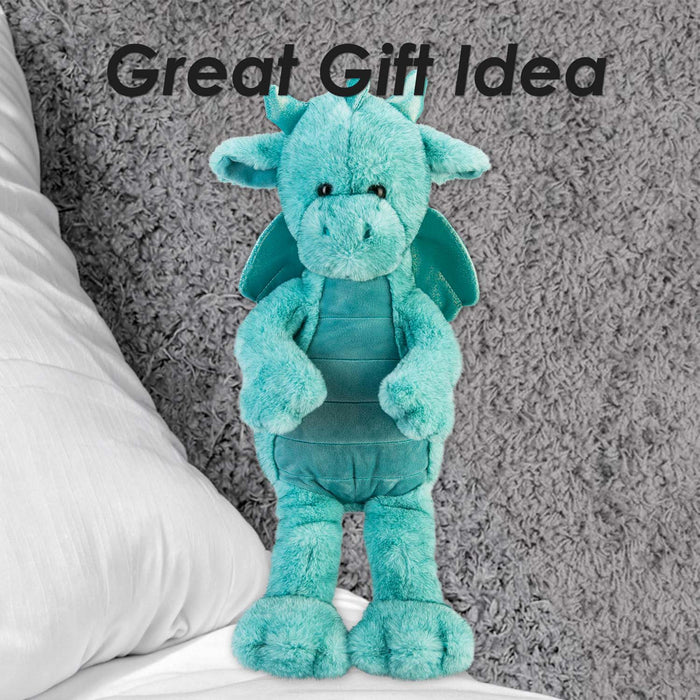 Gorgeous George Luxury Dragon Soft Toy Two Tone Blue - 40cm x 20cm