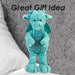 Gorgeous George Luxury Dragon Soft Toy Two Tone Blue - 40cm x 20cm
