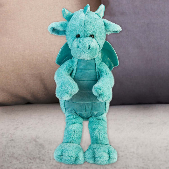 Gorgeous George Luxury Dragon Soft Toy Two Tone Blue - 40cm x 20cm