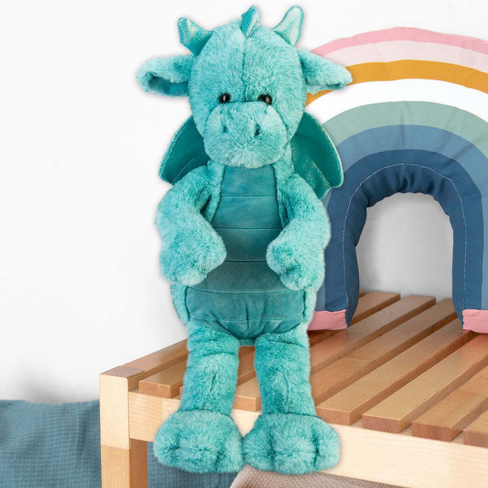 Gorgeous George Luxury Dragon Soft Toy Two Tone Blue - 40cm x 20cm