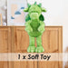 Gorgeous George Luxury Dragon Soft Toy Two Tone Green - 40cm x 20cm