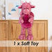 Gorgeous George Luxury Dragon Soft Toy Two Tone Pink - 40cm x 20cm