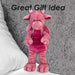 Gorgeous George Luxury Dragon Soft Toy Two Tone Pink - 40cm x 20cm
