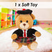 Highlands Bear Soft Toy Scottish Kilt Bear Multi - 16cm x 12cm