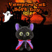 Vampire Cat Soft Toy Halloween Decoration 20cm x 14cm Black X 1