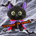 Vampire Cat Soft Toy Halloween Decoration 20cm x 14cm Black X 1