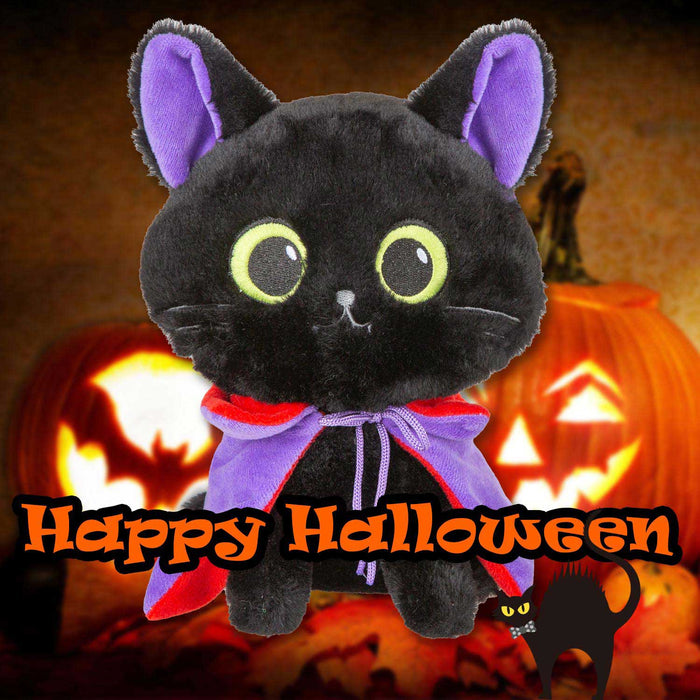 Vampire Cat Soft Toy Halloween Decoration 20cm x 14cm Black X 1