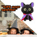 Vampire Cat Soft Toy Halloween Decoration 20cm x 14cm Black X 1