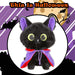 Vampire Cat Soft Toy Halloween Decoration 20cm x 14cm Black X 1