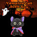 Vampire Cat Soft Toy Halloween Decoration 14cm x 10cm Black X 1