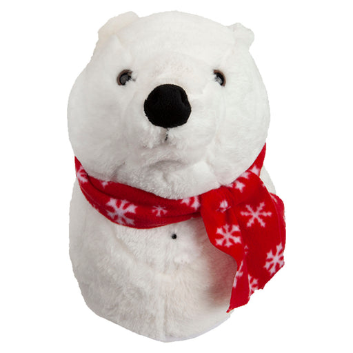 Christmas Singing Polar Bear Wall Decoration X 1 32cm x 27cm x 26cm White