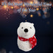 Christmas Singing Polar Bear Wall Decoration X 1 32cm x 27cm x 26cm White