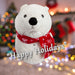 Christmas Singing Polar Bear Wall Decoration X 1 32cm x 27cm x 26cm White