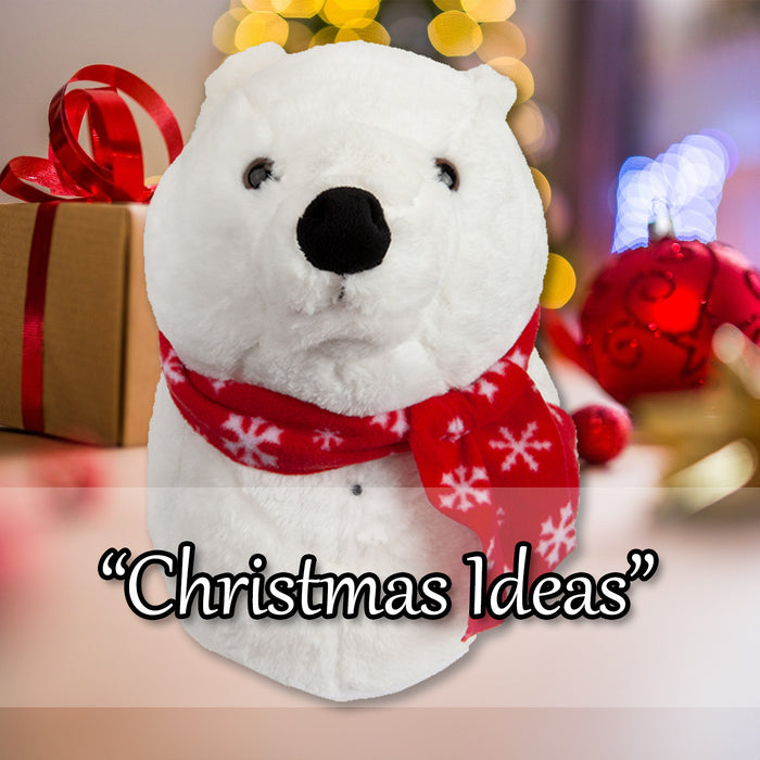 Christmas Singing Polar Bear Wall Decoration X 1 32cm x 27cm x 26cm White