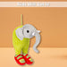 Brain rot Elephant Cactus Soft Toy Plush Gift 25cm x 17cm Green X 1